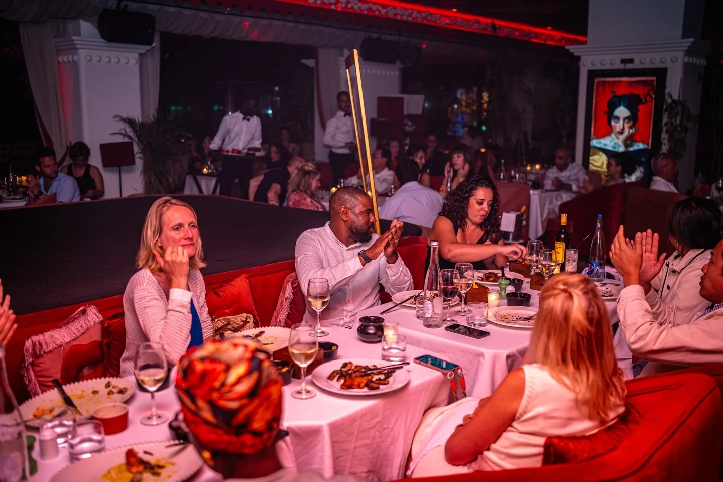 Dinner in progress at Coup de Foudre Agadir