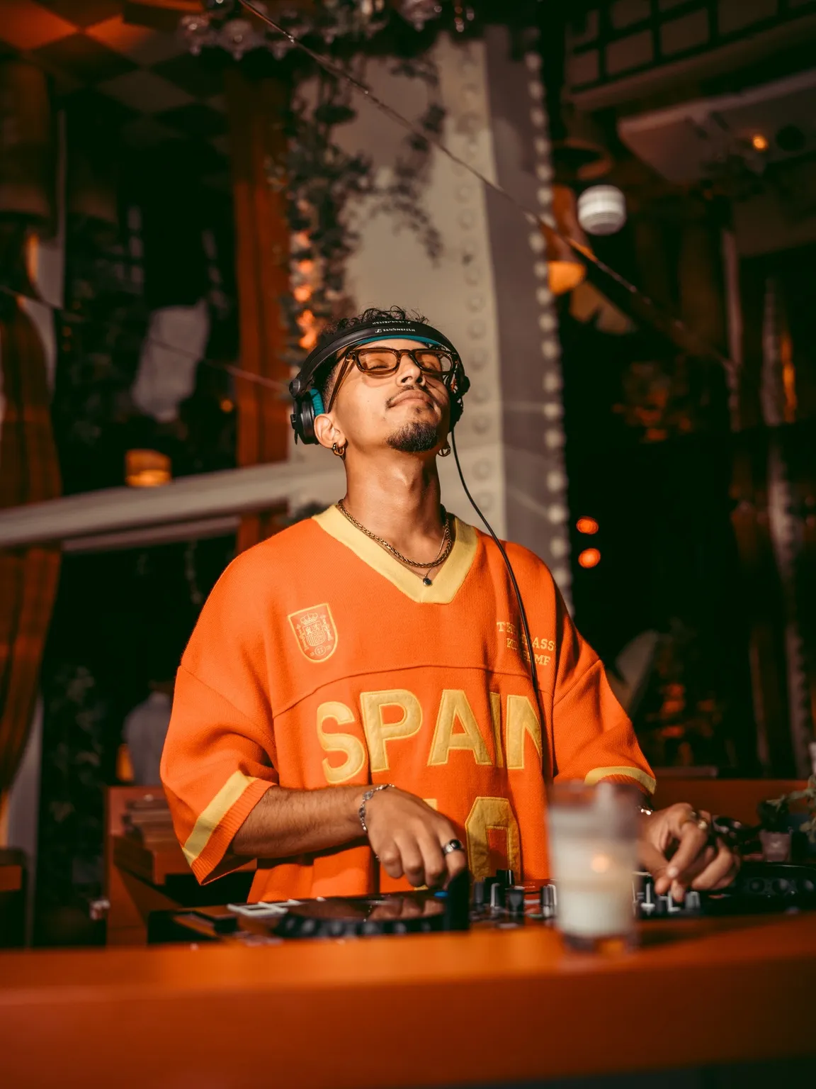 A DJ playing to the room at Coup de Foudre Agadir