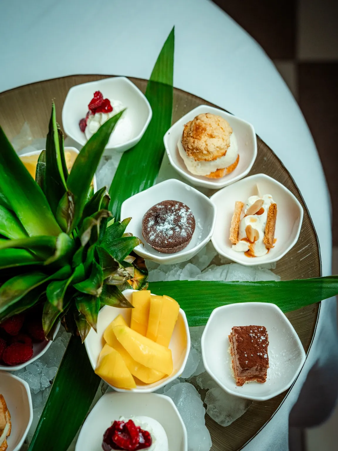 A tasting plate of small dishes at Coup de Foudre